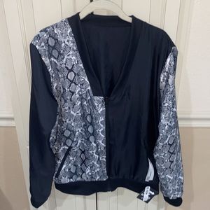 Victoria secret bomber jacket! New with tags! Reversible! Fun snakeskin print 🐍